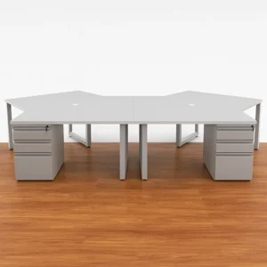 Isla Micro de 6 Puestos con Archivador 2x1