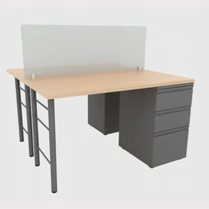 Isla Recta de 2 Puestos con Archivo