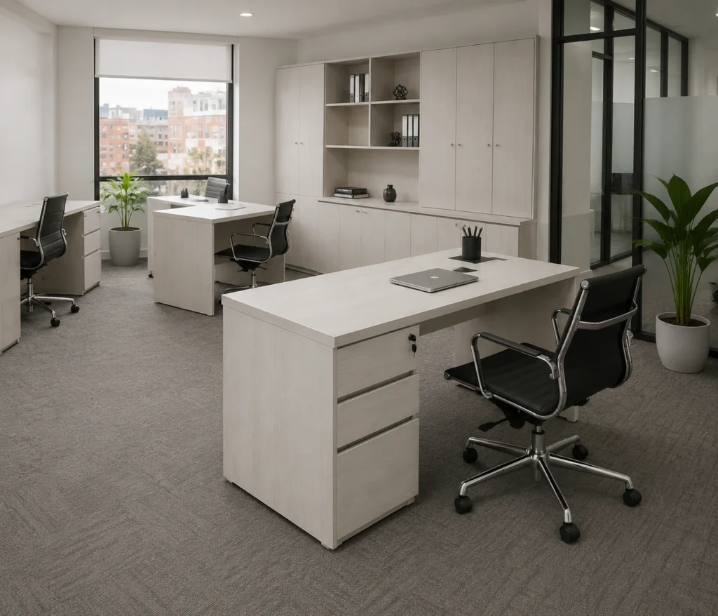 Muebles de oficina fabricados e instalados por Muebles DyEG